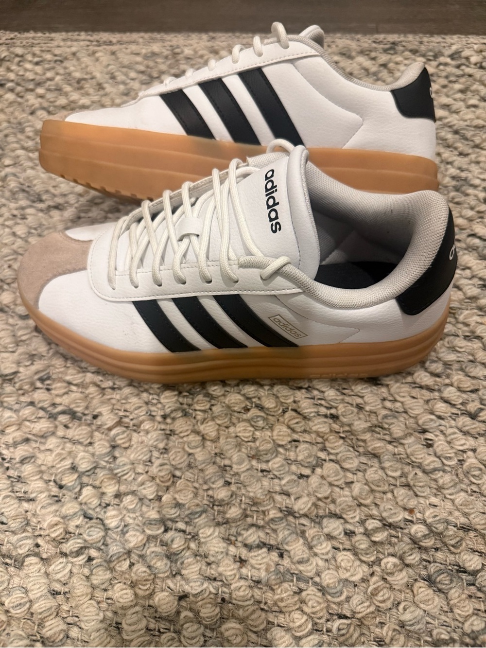 Adidas White Black Gum-Style Platform Sneakers